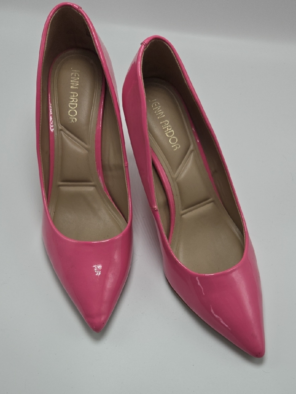 Jenn Ardor Hot Pink Patent Pointed Pumps